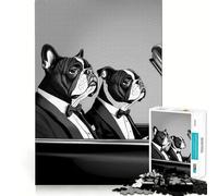 Puzzle Pulp Fiction Bulldogs 1000 pièces pour Adultes Jeu Intelligent et Amusant à Assembler Ensemble Cadeau saisonnier (38x52cm)