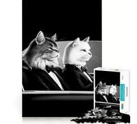 Puzzle Pulp Fiction Chats pour Adolescents 1000 pièces Jeu de logique Robuste, Silencieux et aux Bords Nets Cadeau élégant (38x52cm)