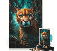 Puzzle Puma Caché 1000 Pièces pour Adultes Jeu Intelligent Activité à Domicile Découpe Précise Décoration Murale (50x75cm)