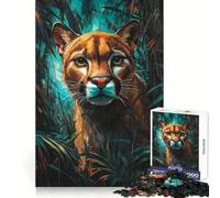 Puzzle Puma caché pour Adolescents 1000 pièces, Jeu intellectuel, évasion apaisante, découpe de qualité, Cadeau saisonnier (38x26cm)