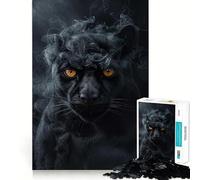 Puzzle Puma en fumée Noire pour Adolescents, 1000 pièces, Jeu intellectuel, Divertissement d'intérieur, découpe de qualité, Cadeau créatif (50x75cm)