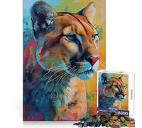 Puzzle Puma Mobile 1000 Pièces pour Adultes Jeu de Logique Mentale Paisible et Amusant Découpe Ferme Cadeau Précieux 38x26cm
