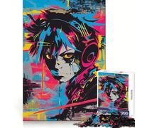 Puzzle Punk Kid Anime pour Adolescents 1000 pièces, Jeu de logique Robuste, Silencieux, Bords Nets, Cadeau élégant (38x26cm)