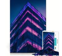 Puzzle Purple City 1000 pièces pour Adolescents, Jeu de logique Clair, léger et Relaxant, découpe Parfaite, (50x75cm)