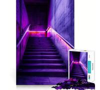 Puzzle Purple City Hard pour Adultes, 1000 pièces, Jeu de logique Solide, Simple et Amusant, découpe de précision, Cadeau de Noël (38x52cm)