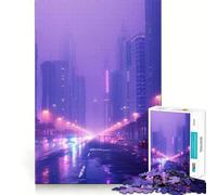 Puzzle Purple City Hard pour Adultes, 1000 pièces, Jeu de logique Solide, Simple et Amusant, découpe de précision, Cadeau de Noël (38x26cm)