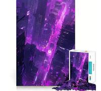 Puzzle Purple City pour Adolescents, 1000 pièces, Jeu intellectuel, évasion apaisante, découpe de qualité, Cadeau saisonnier (50x75cm)