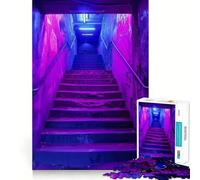 Puzzle Purple Stair City 1000 pièces pour Adolescents, Jeu de logique et de réflexion, découpe précise, Cadeau Exceptionnel (50x75cm)