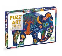 Puzzle Puzz'Art 150 pièces - DJECO - Eléphant bleu nuit - Thème Animaux - Pour enfants de 6 ans et plus