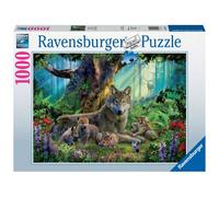 Ravensburger – Puzzle adulte 1000 pièces – Famille de loups dans la forêt – Qualité supérieure