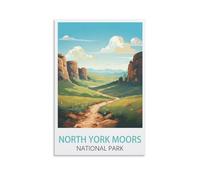 Puzzle Puzzle 1000 pièces, Affiches du Parc National des North York Moors Puzzle 1000 pièces Puzzle en Bois Jouet éducatif pour Adultes Enfants Jeu de décompression Familial 52x38cm