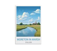 Puzzle Puzzle 2000 pièces, Posters de Moreton dans Les Marais, Angleterre, Puzzle Classique pour Enfants, Puzzle Difficile et Difficile pour Adultes et Adolescents, 100x70cm