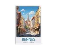 Puzzle Puzzle 2000 pièces, Rennes Ille Et Vilaines 2000 pièces de Papier Adulte, Puzzles paysagers pour Enfants, Jouets d’Apprentissage Cadeaux 100x70cm