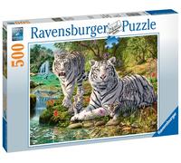 PUZZLE Puzzle 500 p - Famille de tigres blancs