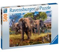 Ravensburger - Puzzle Adulte - Puzzle 500 p - Famille d'éléphants - 15040