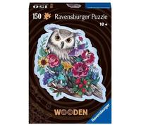 Puzzle Puzzle En Bois - Forme - 150 Pcs - Hibou Floral