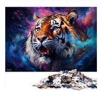 Puzzle Puzzle Étoile Animal Tigre Puzzle pour Adultes 1000 Pièces Puzzle en Bois pour Adultes et Enfants Idée Cadeau Décoration d'intérieur et Cadeaux Uniques 1000 pièces (50x75 cm)