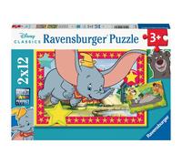 Ravensburger Puzzle L'appel de l'Aventure Disney 2x12 pièces – Lot de 2, 2 posters inclus