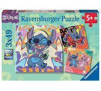 PUZZLE Puzzles 3x49 p - Jouer toute la journée / Disney Stitch