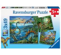 Ravensburger - Puzzle Dinosaure - Puzzle Enfant dès 5 Ans - 3x49 pièces - La Fascination des Dinosaures - 09317