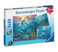 PUZZLE Puzzles 3x49 p - Le monde animal de l'océan