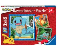 Puzzle Puzzles 3x49 P - Salamèche, Bulbizarre Et Carapuce / Pokémon