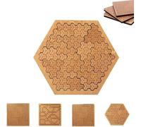 Puzzle, Puzzles de Plateau Fractal, Puzzle en Bois, Labyrinthe créatif irrégulier Unique, Difficile pour Les Adultes, pensée inversée, Puzzle irrégulier Difficile avec Cadre,B