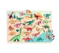 Djeco Puzzle en bois Puzzlo Dino – 22 pièces FSC 100% dès 2 ans