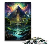 Puzzle Pyramidal psychédélique coloré de 1000 pièces idéal pour Les Adultes idéal pour Noël avec Le Père Noël pour Les Adolescents de 14 Ans et Plus 1000 pièces (75 x 50 cm).