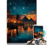 Puzzle Pyramide Ciel Étoilé 1000 Pièces pour Adultes et Adolescents, Jouets Éducatifs et Familiaux, Cadeaux d'anniversaire Uniques (38x26cm)