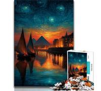 Puzzle Pyramide Ciel étoilé pour Adolescents, 1 000 pièces, Jeux éducatifs, décoration d'intérieur, idéal pour la décoration de Bureau, 50x75cm