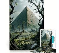 Puzzle Pyramide dans la Jungle pour Adultes, 1000 pièces, Jeu d'entraînement cérébral, Divertissement Relaxant, Art à Assembler, Cadeau de Vacances (50x75cm)