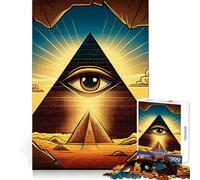 Puzzle Pyramide de l'Œil Omniscient 1000 pièces pour Adultes Stimulation mentale, détente et Plaisir Bords Lisses (38x52cm)