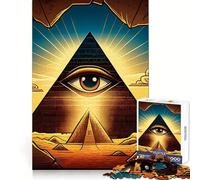 Puzzle Pyramide Œil omniscient 1000 pièces pour Adolescents Entraînement à la Concentration, évasion paisible, Assemblage serré, Cadeau attentionné (38x26cm)