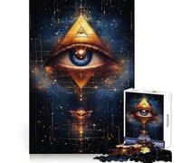 Puzzle Pyramide Œil omniscient 1000 pièces pour Adolescents Stimule l'esprit Loisirs agréables Bords Lisses Cadeau de Noël idéal (38x52cm)
