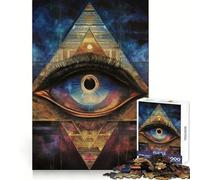 Puzzle Pyramide Œil Omniscient pour Adolescents, 1000 Pièces, Stimule la Mémoire, Se Détend Facilement, pour Les Fêtes (50x75cm)