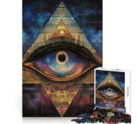 Puzzle Pyramide Œil Omniscient pour Adultes, 1000 Pièces, Développement Cérébral, Activité de Loisirs, Nettoyage, Assemblage, Joyeux Noël (38x52cm)