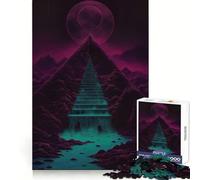 Puzzle Pyramide Lumineuse 1000 Pièces pour Adultes Améliore la Mémorisation et Le Jeu de Rappel Amusant à Jouer Ensemble Bordure Précise Cadeau de Saison (38x26cm)