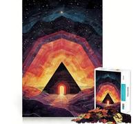 Puzzle Pyramide Mystique Difficile pour Adultes 1000 Pièces Think Toy Paisible et Amusant Découpe Nette et Fine Art Piece (50x75cm)