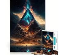 Puzzle Pyramide Pristine 1000 pièces pour Adolescents, Jouet de réflexion Simple et Amusant, découpe précise, Père Noël, Cadeau 50x75cm