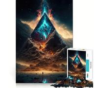 Puzzle Pyramide Pristine pour Adolescents, 1000 pièces, Jeu de logique et de réflexion, Calme et Amusant, Bords Lisses, Cadeau d'anniversaire 38x52cm