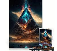 Puzzle Pyramide Pristine pour Adolescents, 1000 pièces, Jeu de logique et de réflexion, Calme et Amusant, Bords Lisses, Cadeau d'anniversaire 38x52cm