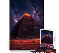 Puzzle Pyramide sous la Voie lactée 1000 pièces Jeu de réflexion apaisant Découpe de précision Pièce de Collection Artistique (38x26cm)