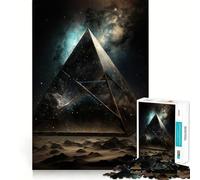Puzzle Pyramide Spatiale Difficile pour Adultes 1000 Pièces Jeu de Logique Pure Activité Domicile Découpe Propre Joli Cadeau (38x52cm)