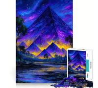 Puzzle Pyramides de Nuit 1000 Pièces pour Adolescents Jeu de Réflexion Design Amusant et Paisible Cadeau Unique (38x26cm)