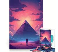 Puzzle Pyramides d'Égypte 1000 pièces pour Adultes, Jeu de logique et de Jeu Amusant à Partager, Finition Premium, Cadeau élégant (50x75cm)