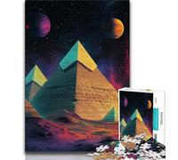 Puzzle Pyramides égyptiennes 1000 pièces pour Adultes et Adolescents, Anti-Stress, défi Difficile, décoration d'intérieur Unique et Cadeaux (75x50cm)