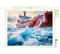 Puzzle · Quand Le Silence se fige, Nous traçons des chemins dans la Neige | brise-glace · 2000 pièces · Format assemblé 90 × 67 cm · CALVENDO Puzzle