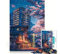 Puzzle Quand Les cerisiers en Fleurs 1000 pièces pour Adolescents stimule l’Esprit,ludique,sans Espace,Ajustement Parfait,Loisirs captivants pour des Moments de détente à la Maison (50x75cm)