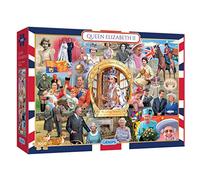 Puzzle Queen Elizabeth II de 1000 pièces | Puzzle de la reine | Puzzle durable pour adultes | Planche 100 % recyclée de qualité supérieure | Excellent cadeau pour adultes | Jeux Gibsons